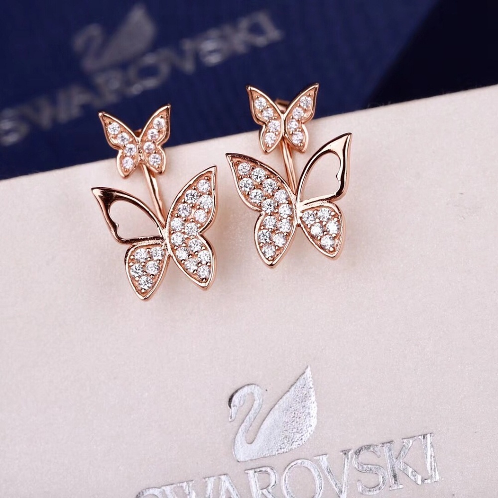 Swavorski Butterfly Stud Earrings